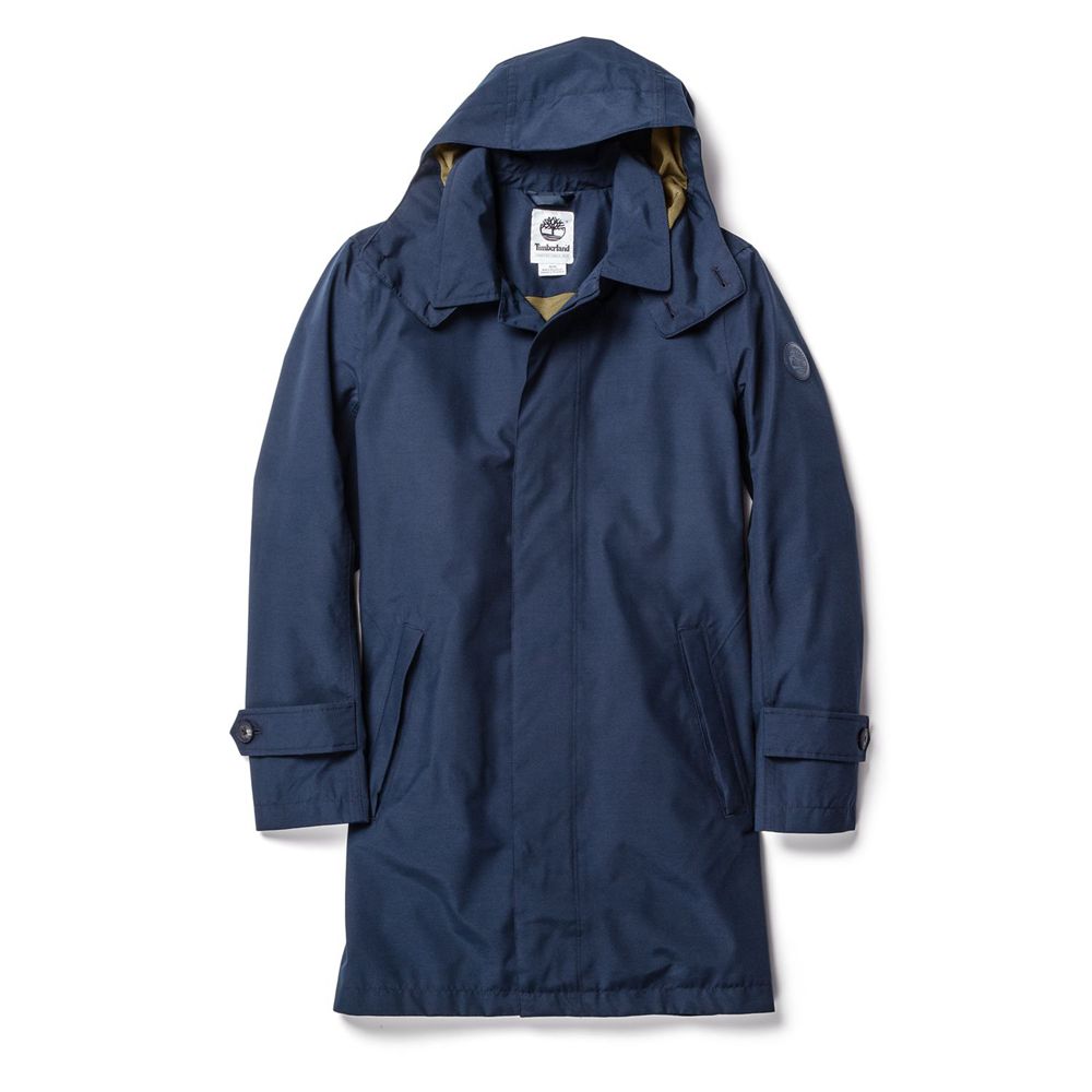 Chaquetas Timberland Hombre Doubletop Mountain Waterproof Raincoat Azul Marino - Chile DJR-792305